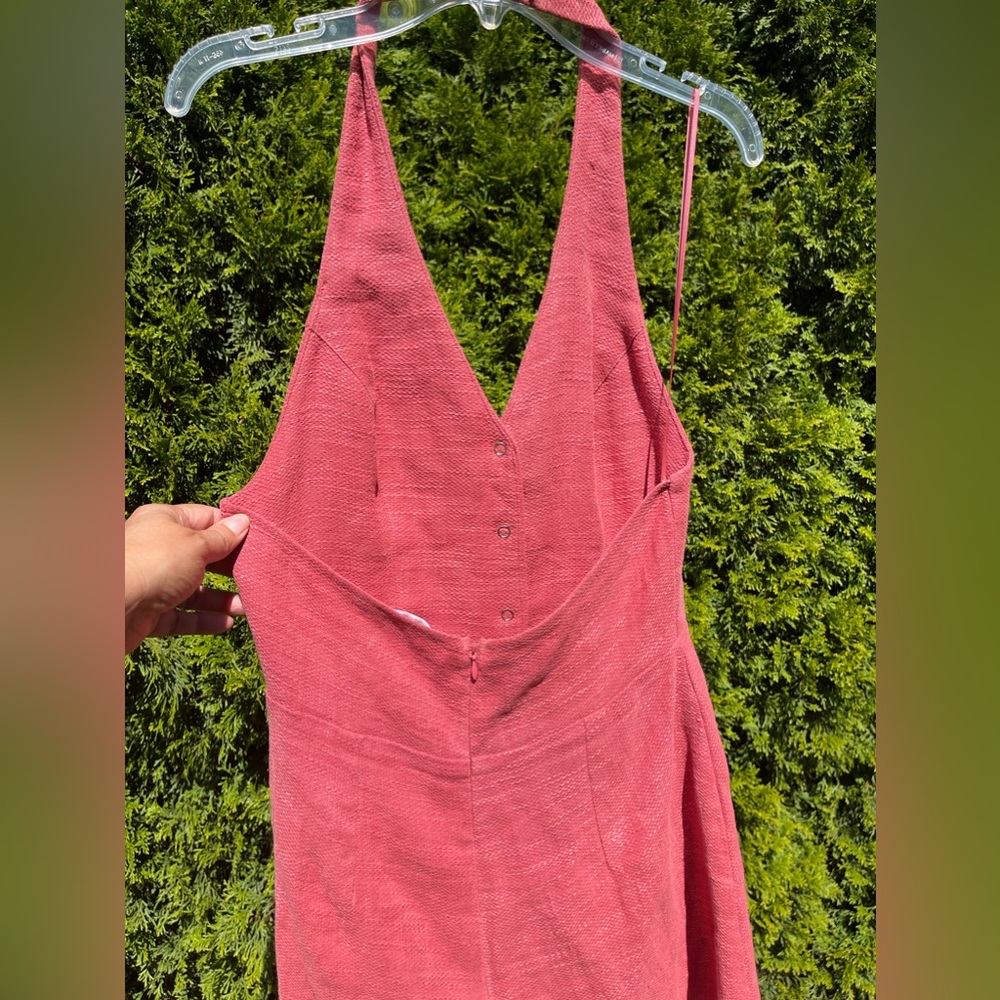ASTR the label Halter romper linen coral Sz S